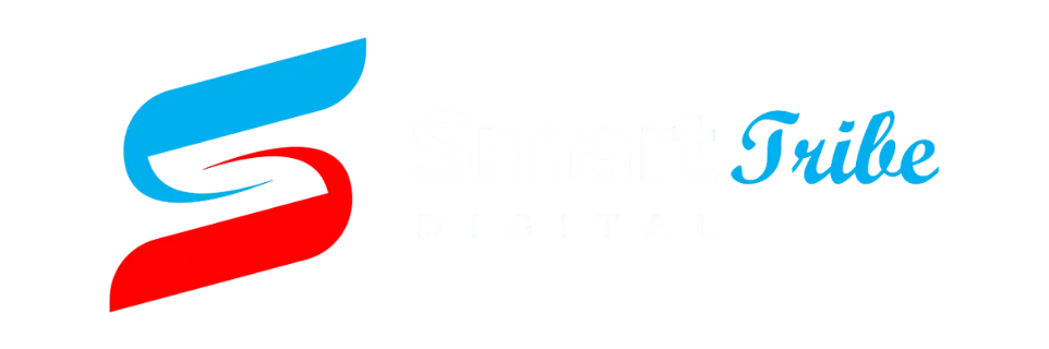 smart tribe digital logo light text