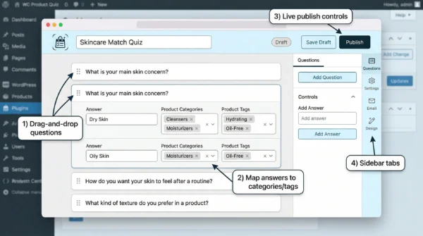 WC Product Quiz — Product Recommendation Quiz for WooCommerce (with Email Capture + CRM Sync)