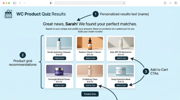 WC Product Quiz — Product Recommendation Quiz for WooCommerce (with Email Capture + CRM Sync)
